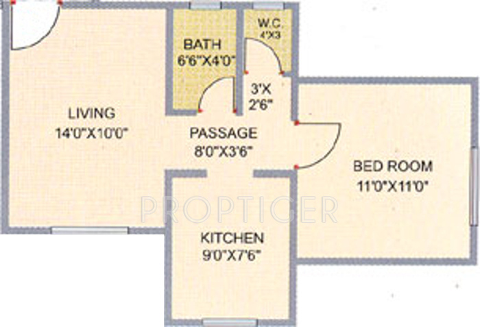 Shree Balaji Shrushti (1BHK+1T (594 sq ft) 594 sq ft)