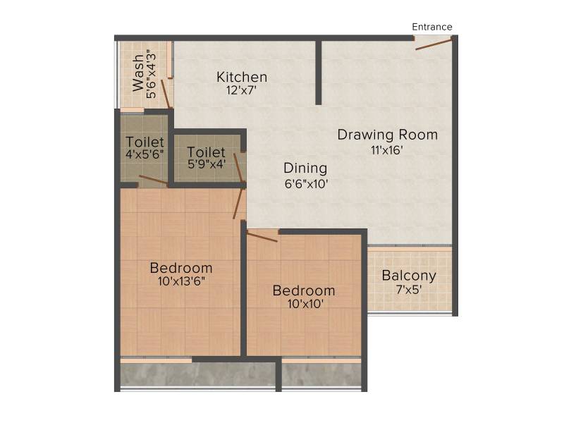 Balaji Shri Balaji Enclave (2BHK+2T (1,125 sq ft) 1125 sq ft)