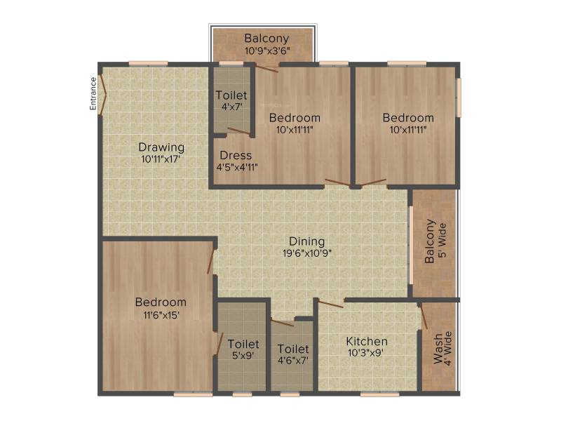 Sruthi Sri Harsha Pride (3BHK+3T (1,601 sq ft) 1601 sq ft)