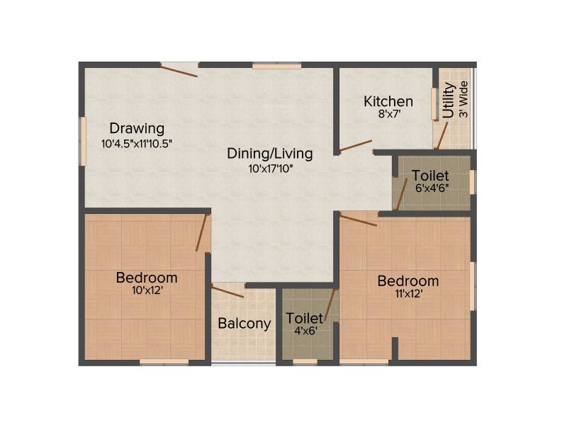 GSRK Abhinandanas Darshan (2BHK+2T (1,018 sq ft) 1018 sq ft)