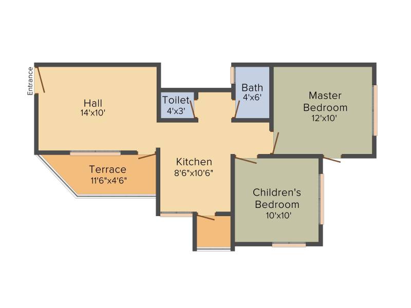 Vijay Sai Enclave (2BHK+1T (685 sq ft) 685 sq ft)
