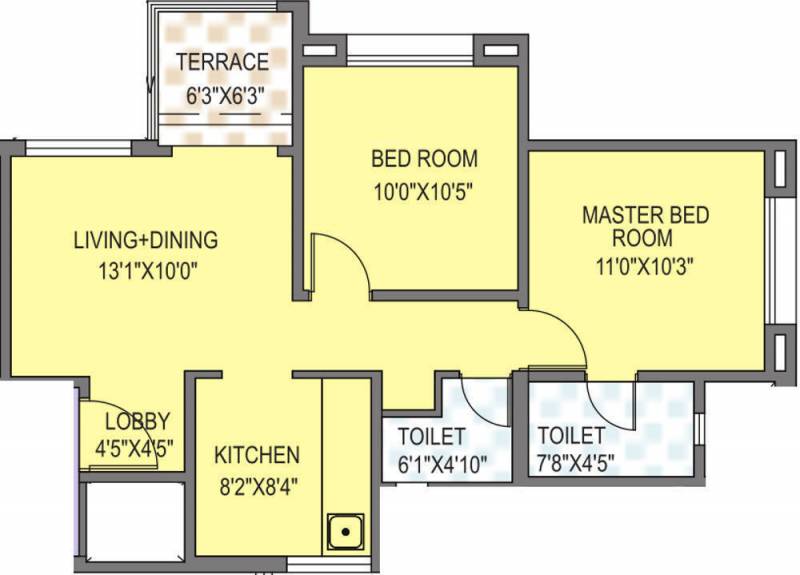 Chirag Grande View 7 (2BHK+2T (760 sq ft) 760 sq ft)