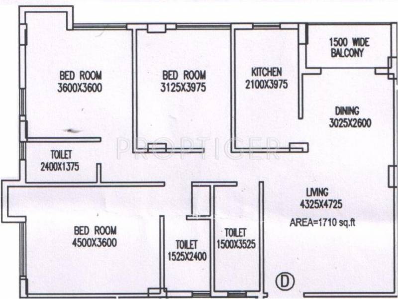 Natural Sarvapriya Residency (3BHK+3T (1,710 sq ft) 1710 sq ft)