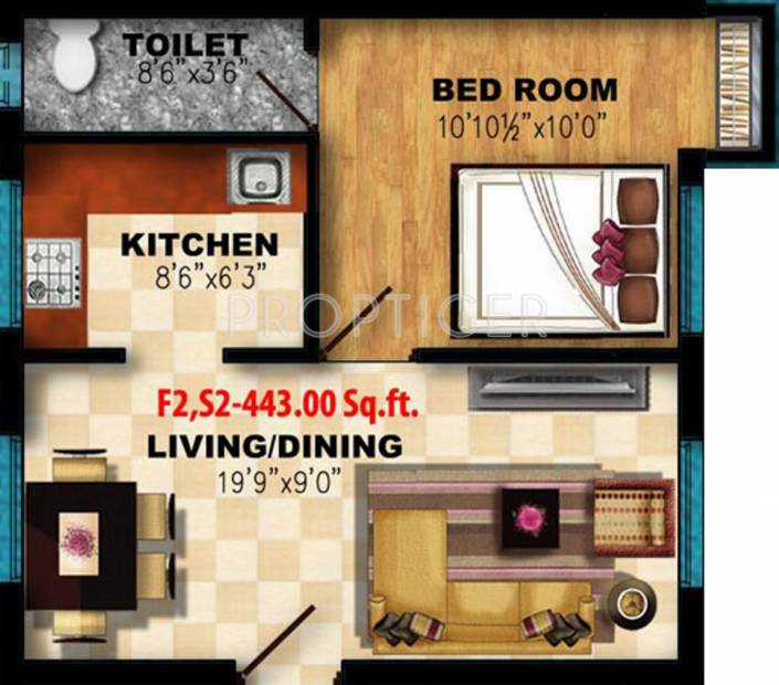 Devanayaki Anjalai Enclave (1BHK+1T (443 sq ft) 443 sq ft)
