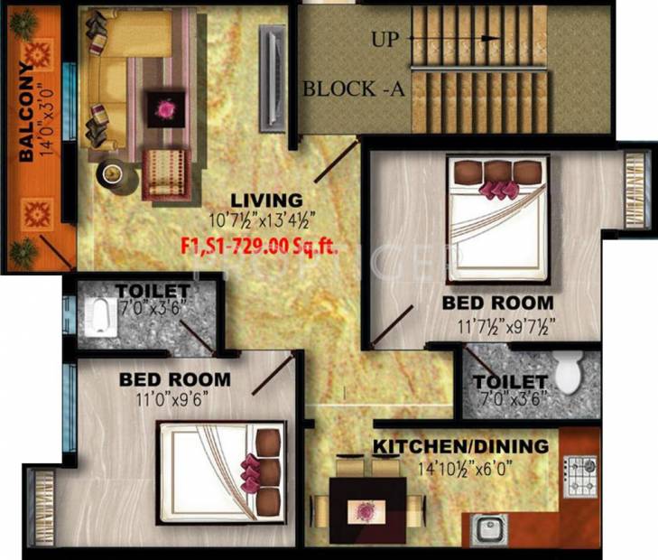 Devanayaki Anjalai Enclave (2BHK+2T (729 sq ft) 729 sq ft)