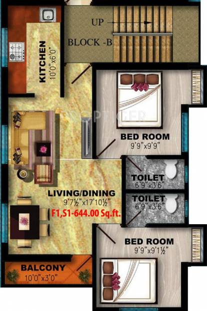 Devanayaki Anjalai Enclave (2BHK+2T (644 sq ft) 644 sq ft)