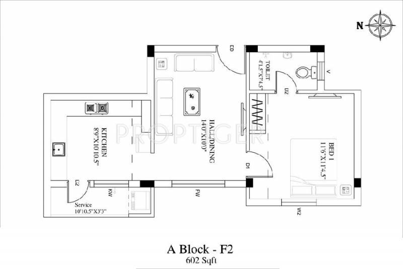 Ruby Ashirwad (1BHK+1T (602 sq ft) 602 sq ft)