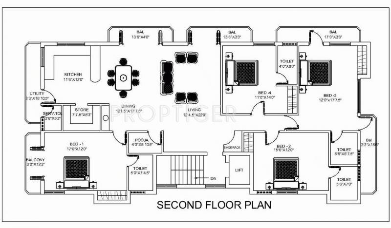 India The Sathya (4BHK+4T (1,350 sq ft) 1350 sq ft)
