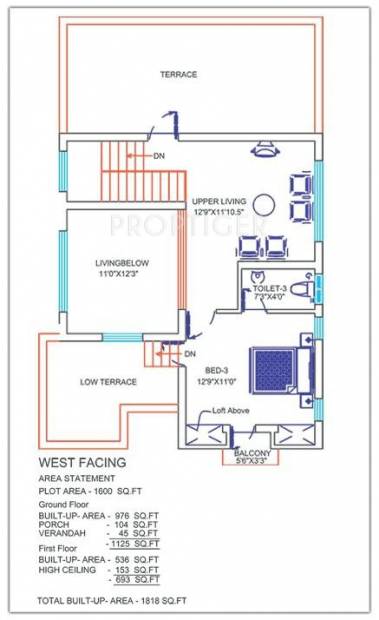 Anand Meadow Villas Phase I (3BHK+3T (1,818 sq ft)   Pooja Room 1818 sq ft)