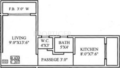 Hitesh Dev Darshan (1BHK+1T (355 sq ft) 355 sq ft)