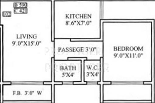 Hitesh Dev Darshan (1BHK+1T (630 sq ft) 630 sq ft)