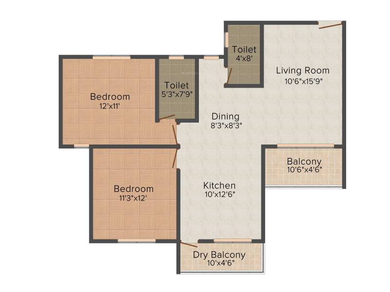 Navkarr Nxt (2BHK+2T (1,190 sq ft) 1190 sq ft)