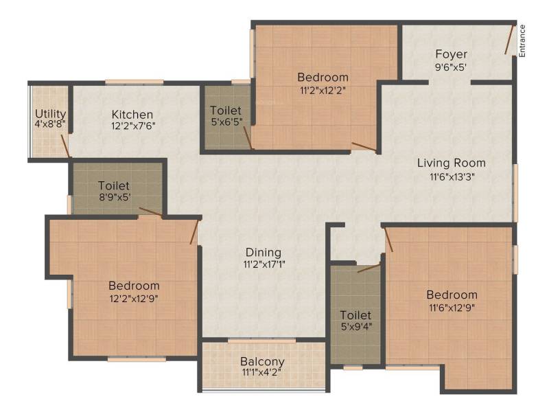 Baashyaam Happy Windows (3BHK+3T (1,676 sq ft) 1676 sq ft)