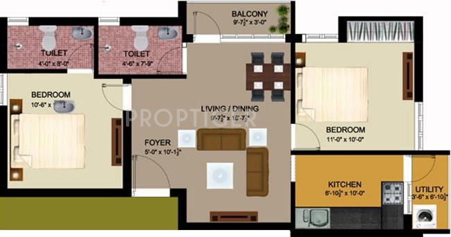 MACC Surya Chandar (2BHK+2T (909 sq ft) 909 sq ft)
