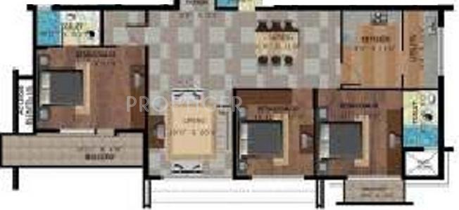TNT Cresent (3BHK+3T (1,600 sq ft) 1600 sq ft)