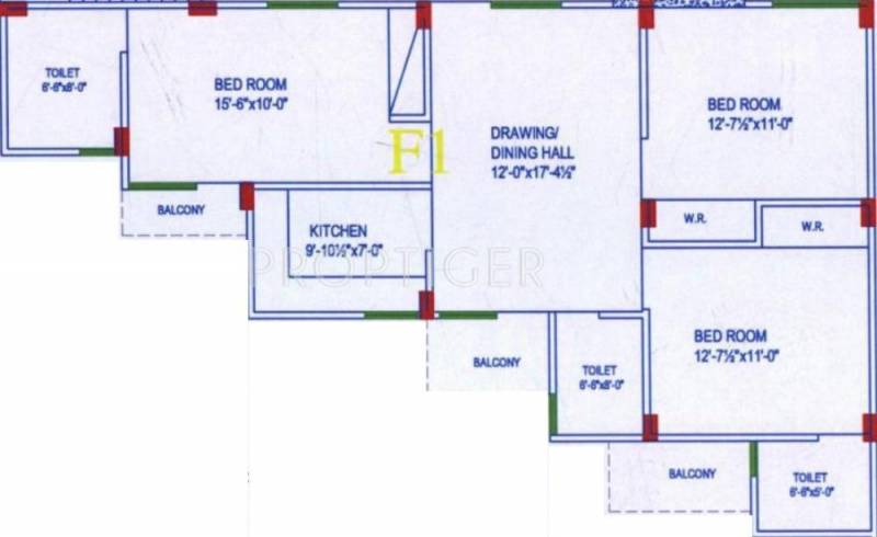  MD Dreams Homes (3BHK+3T (1,266 sq ft) 1266 sq ft)