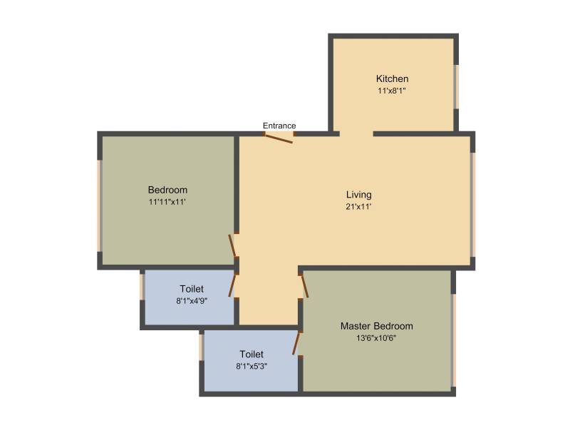 Matoshree Pride (2BHK+2T (1,100 sq ft) 1100 sq ft)