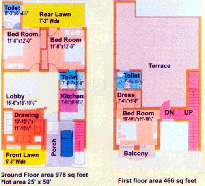 Bajwa Whispering Villas (3BHK+3T (1,444 sq ft) 1444 sq ft)