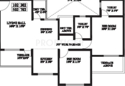 Pushpganga Ganga Paritosh (2BHK+2T (744 sq ft) 744 sq ft)
