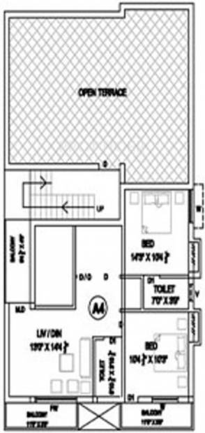 Bhuvaneshwari Rudrapriya And Raghupriya (2BHK+2T (933 sq ft) 933 sq ft)