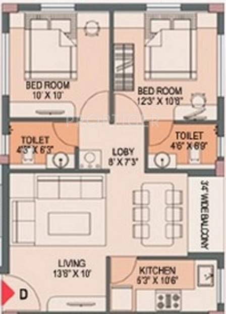 Tirupati Tirupati Niwas (2BHK+2T (885 sq ft) 885 sq ft)