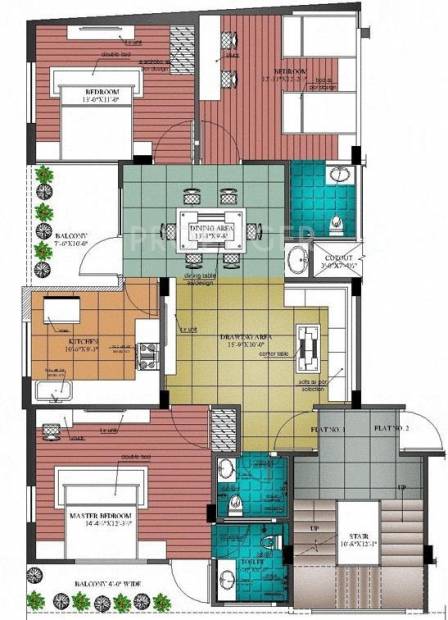SVT Divine Homes II (3BHK+3T (1,478 sq ft) 1478 sq ft)
