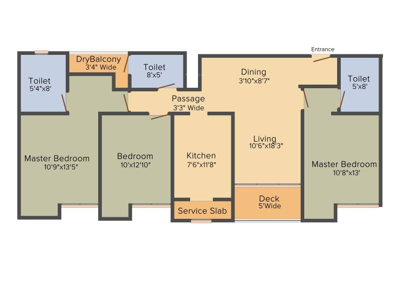 Rustomjee Urbania Azziano (3BHK+3T (1,680 sq ft) 1680 sq ft)