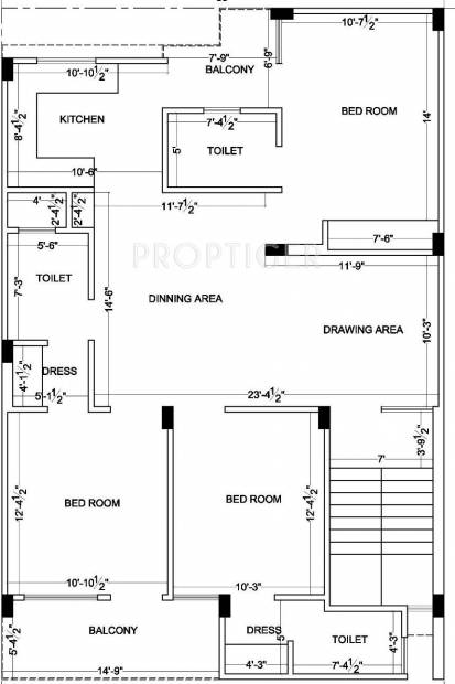 Bahubali Residency III (3BHK+3T (1,750 sq ft) 1750 sq ft)
