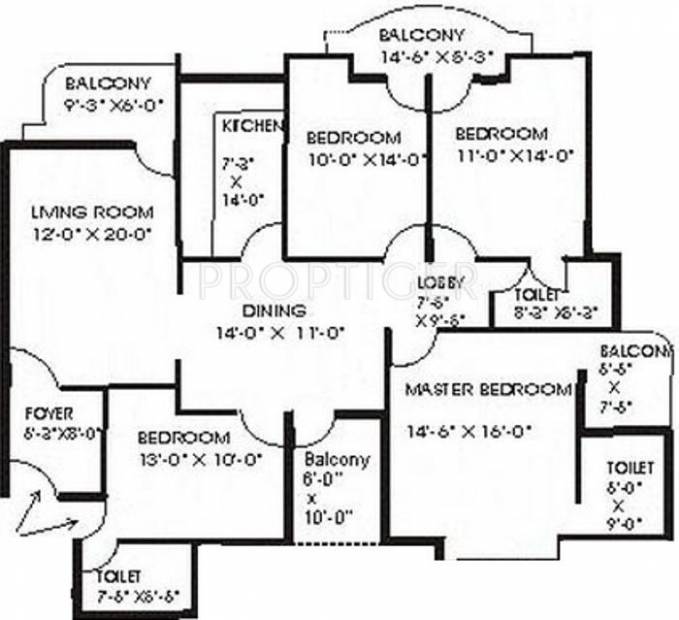 Mariners Mariners Home (4BHK+4T (2,450 sq ft) 2450 sq ft)