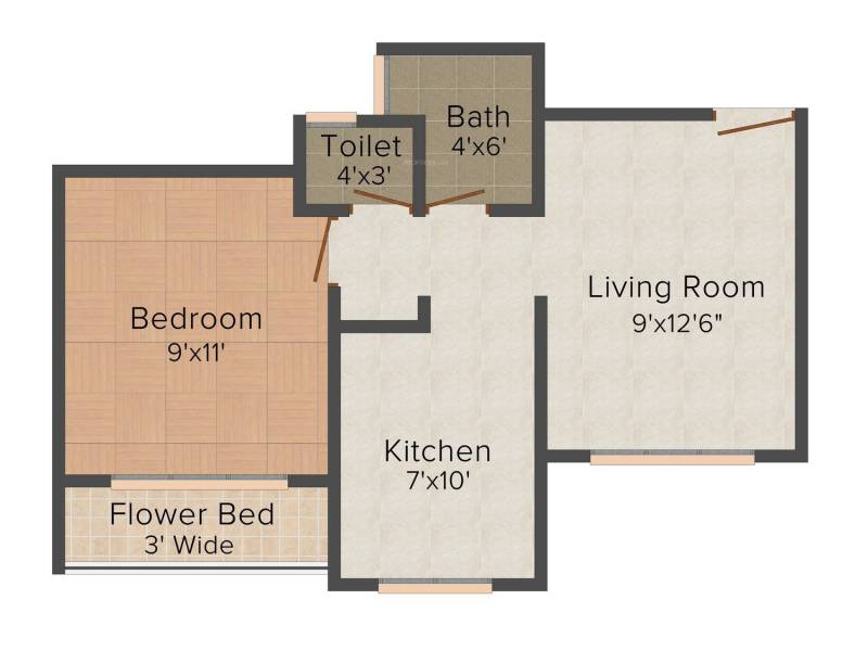 Thanekar Hillcrest (1BHK+1T (610 sq ft) 610 sq ft)