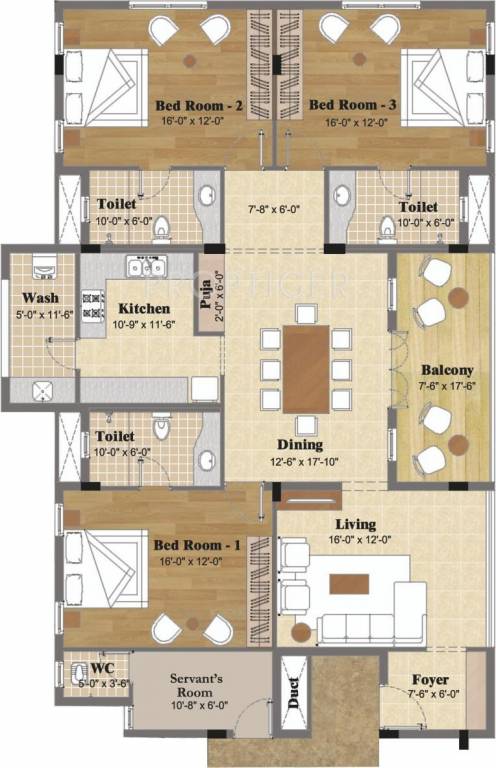 Etica Saptami (3BHK+3T (2,399 sq ft) + Servant Room 2399 sq ft) Etica Saptami (3BHK+3T (2,399 sq ft) + Servant Room 2399 sq ft)