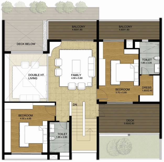 Value Willow Farm (3BHK+3T (4,285 sq ft)   Study Room 4285 sq ft)