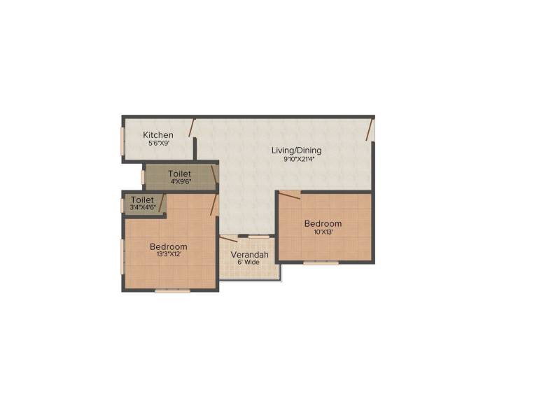 SK Royal Complex (2BHK+2T (1,010 sq ft) 1010 sq ft)