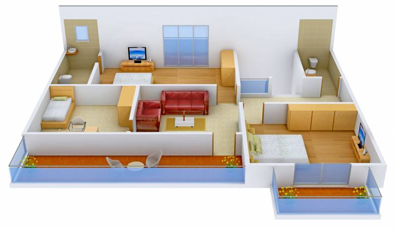 Commonwealth Monsoon Meadows (3BHK+3T (1,969 sq ft) + Study Room 1969 sq ft)