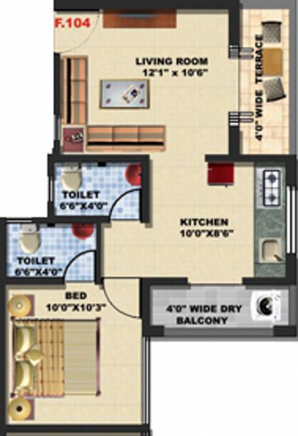 Shree Shree Hari (1BHK+1T (610 sq ft) 610 sq ft)