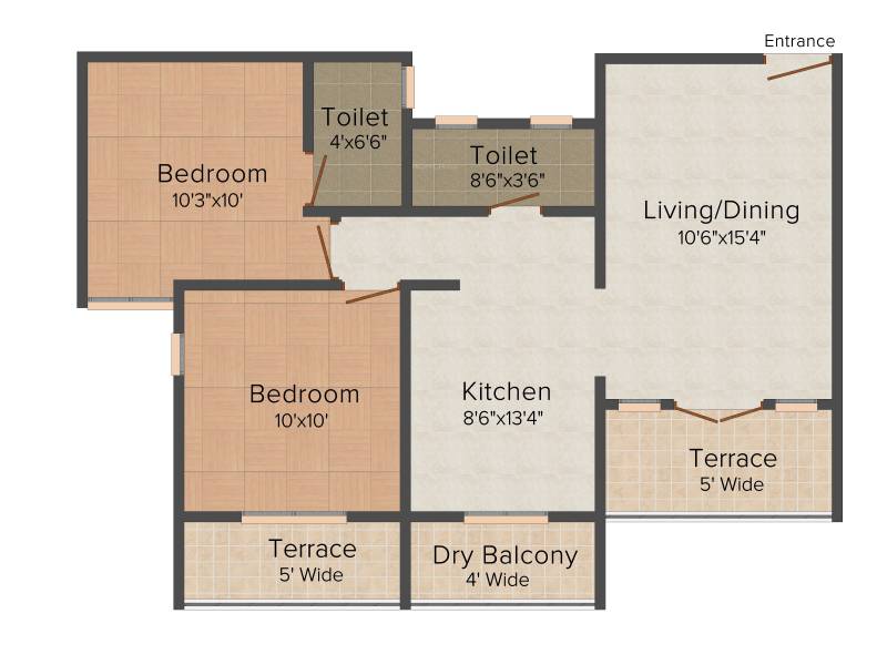 Shree Shree Hari (2BHK+2T (850 sq ft) 850 sq ft)
