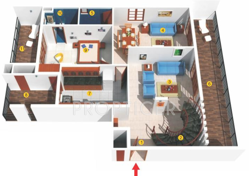 Beacon Green Square (3BHK+4T (2,267 sq ft) 2267 sq ft)