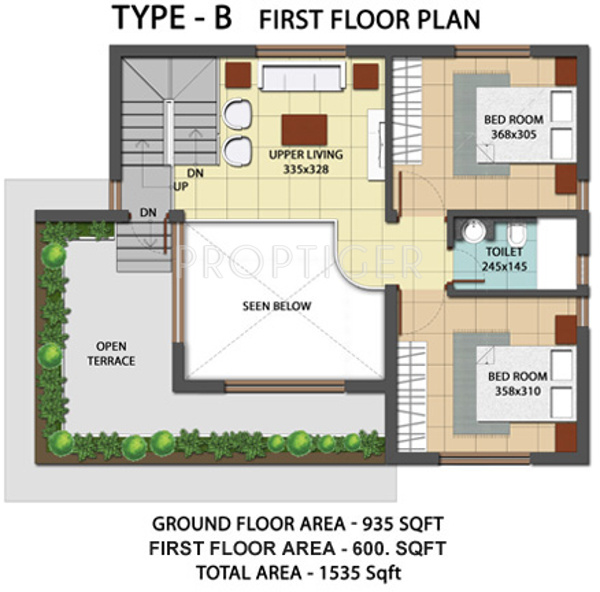 Sreerosh Harmony (3BHK+2T (1,535 sq ft) 1535 sq ft)