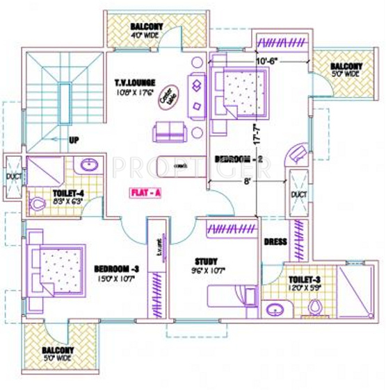 Ramaniyam Gauravv Ph 2 Block II (3BHK+3T (2,762 sq ft) 2762 sq ft)