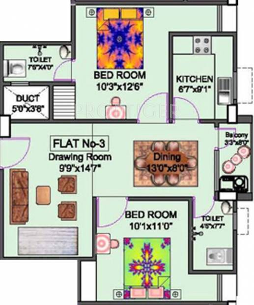 Niagaree Joha Complex (2BHK+2T (950 sq ft) 950 sq ft)