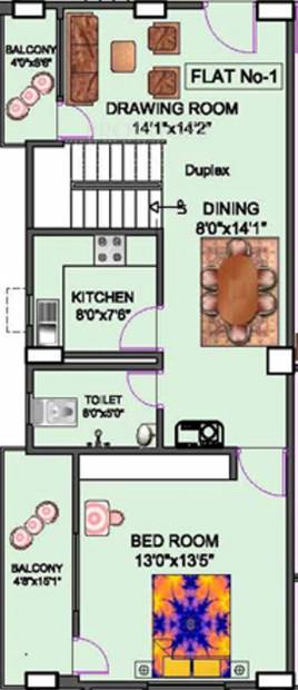 Niagaree Joha Complex (3BHK+2T (1,925 sq ft) + Study Room 1925 sq ft)