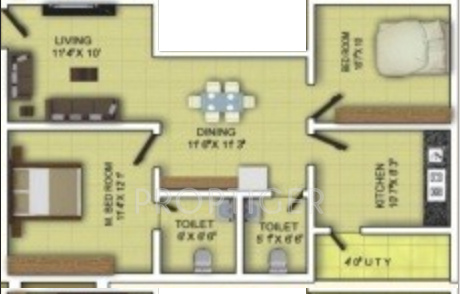 Abhilash Anand Arcade (2BHK+2T (1,035 sq ft) 1035 sq ft)