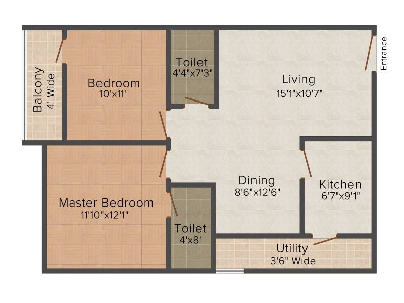 Abhilash Anand Arcade (2BHK+2T (1,060 sq ft) 1060 sq ft)
