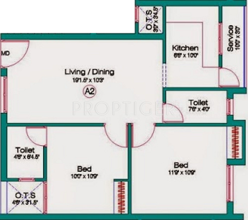 Alankar Jagajeevan (2BHK+2T (797 sq ft) 797 sq ft)