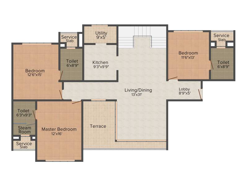 Marvel Sorrento (3BHK+3T (2,890 sq ft) 2890 sq ft)
