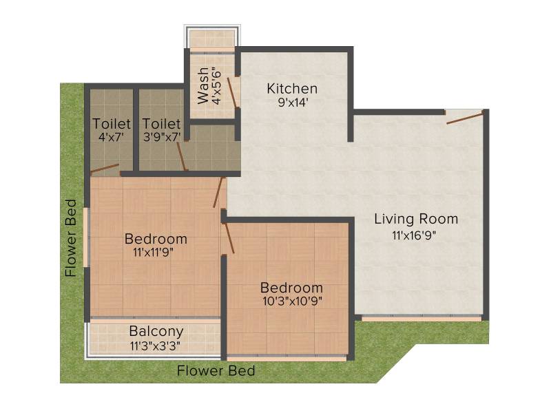 Raghuvir Symphony (2BHK+2T (1,331 sq ft) 1331 sq ft)