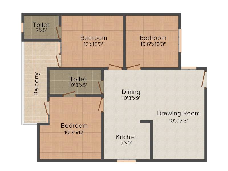 Mohan Enclave (3BHK+2T (1,200 sq ft) 1200 sq ft)