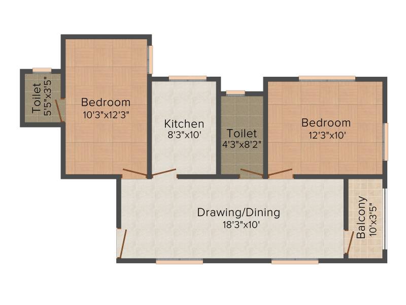 Neelanchal Krishna Plaza (2BHK+2T (1,179 sq ft) 1179 sq ft)