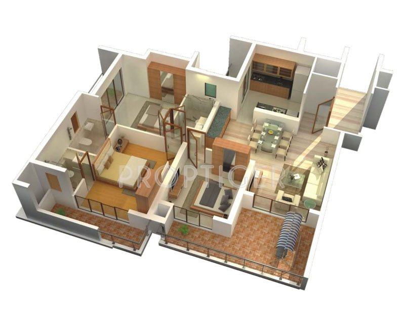 Gammon Shrishti CBD (3BHK+3T (1,167 sq ft) 1167 sq ft)