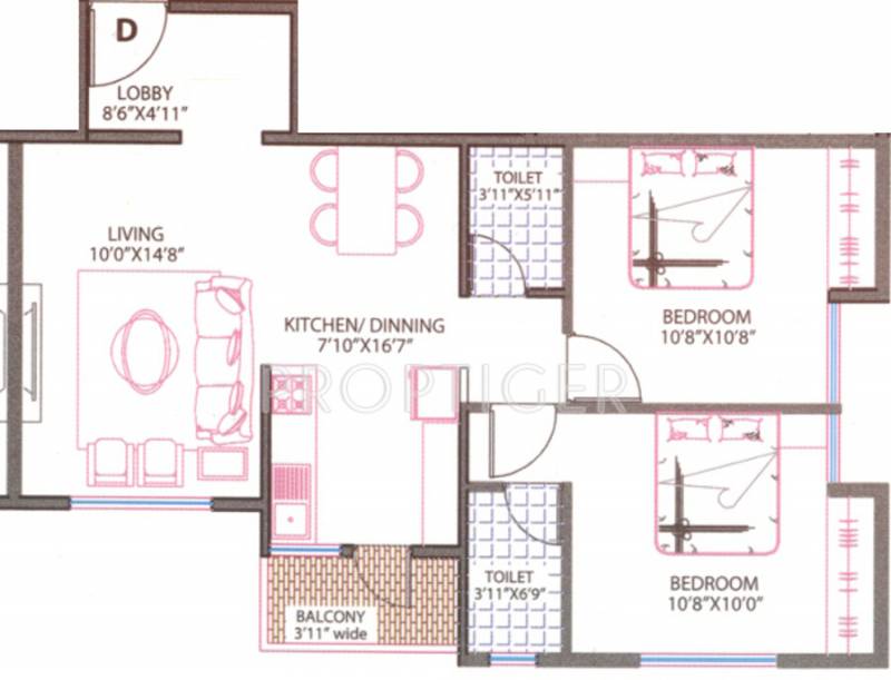 Amar Jajoo Enclave (2BHK+2T (894 sq ft) 894 sq ft)